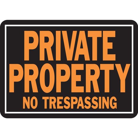 HY-KO Private Property No Trespassing Sign 9.25" x 14", 12PK A00848